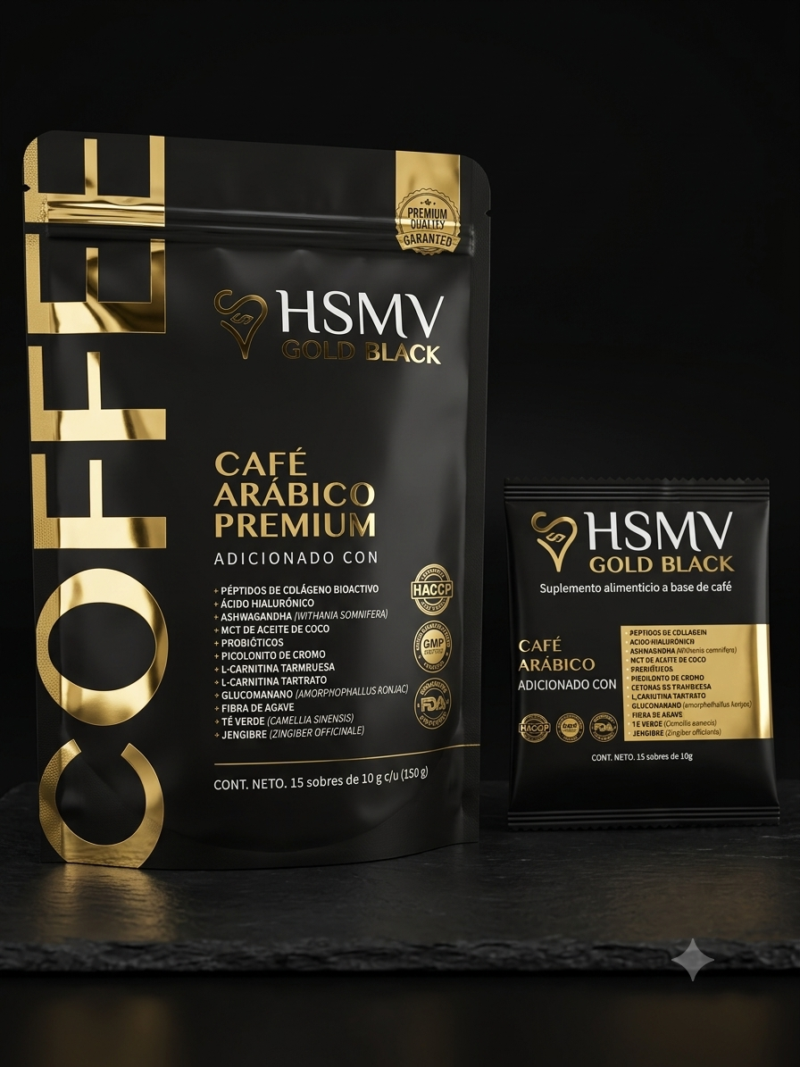 CAFÉ PREMIUM HSMV GOLD BLACK BOLSA (15 SOBRES) - Imagen 10