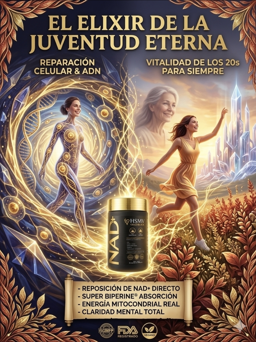 NAD + PREMIUM 1500MG EL ELIXIR DE LA LONGEVIDAD - Imagen 22
