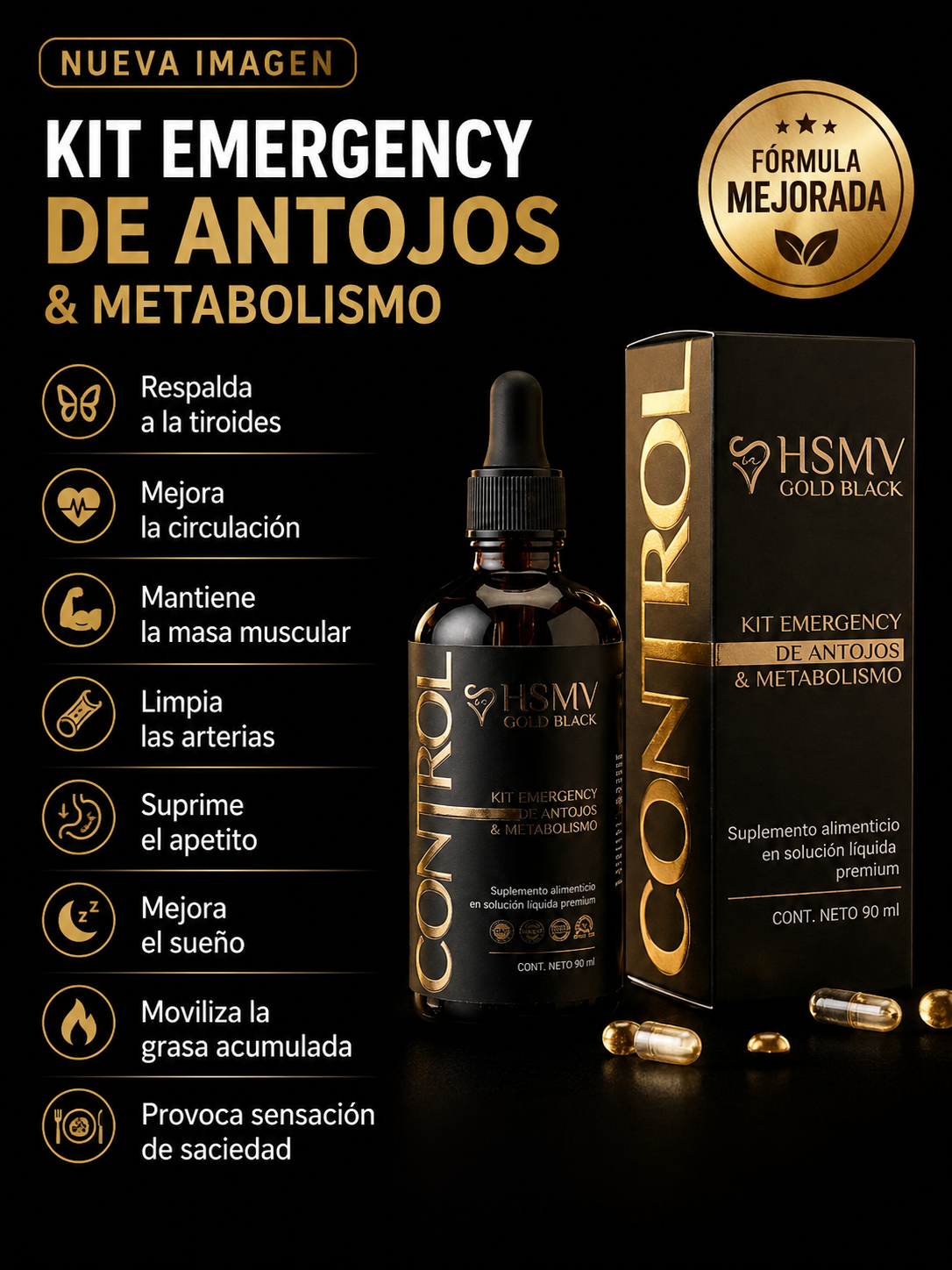 GOTAS HSMV GOLD BLACK (15 DÍAS)