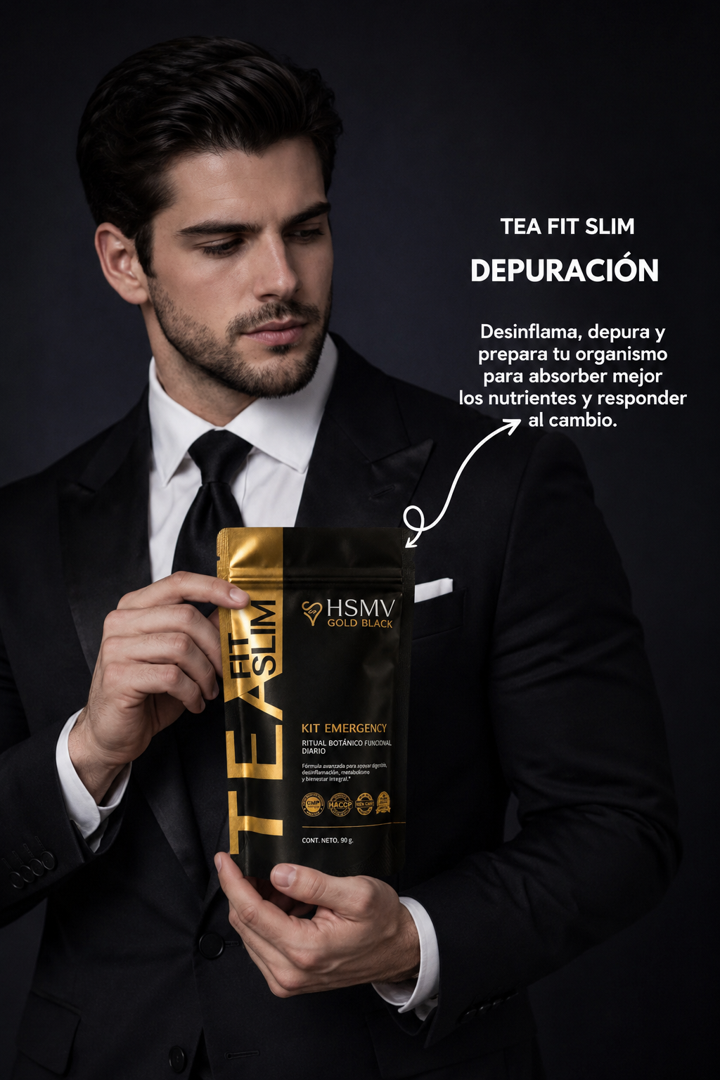 Té fit slim HSMV GOLD BLACK 2x$799 - Imagen 3