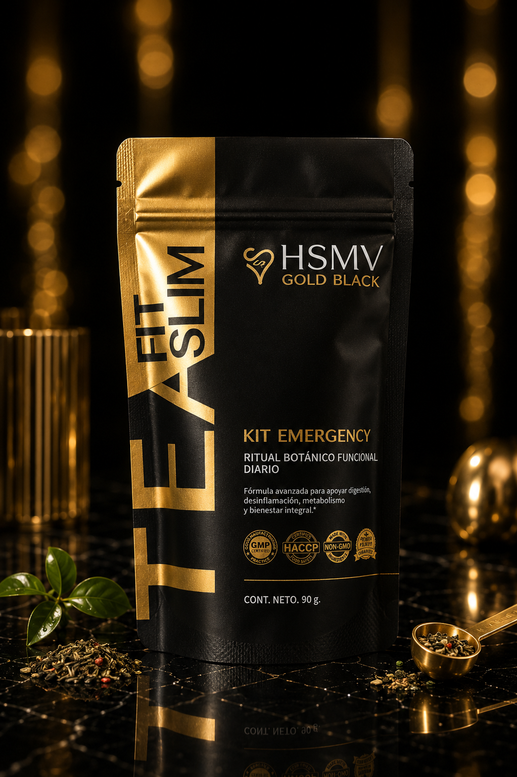 Té fit slim HSMV GOLD BLACK 3x$1100 - Imagen 4